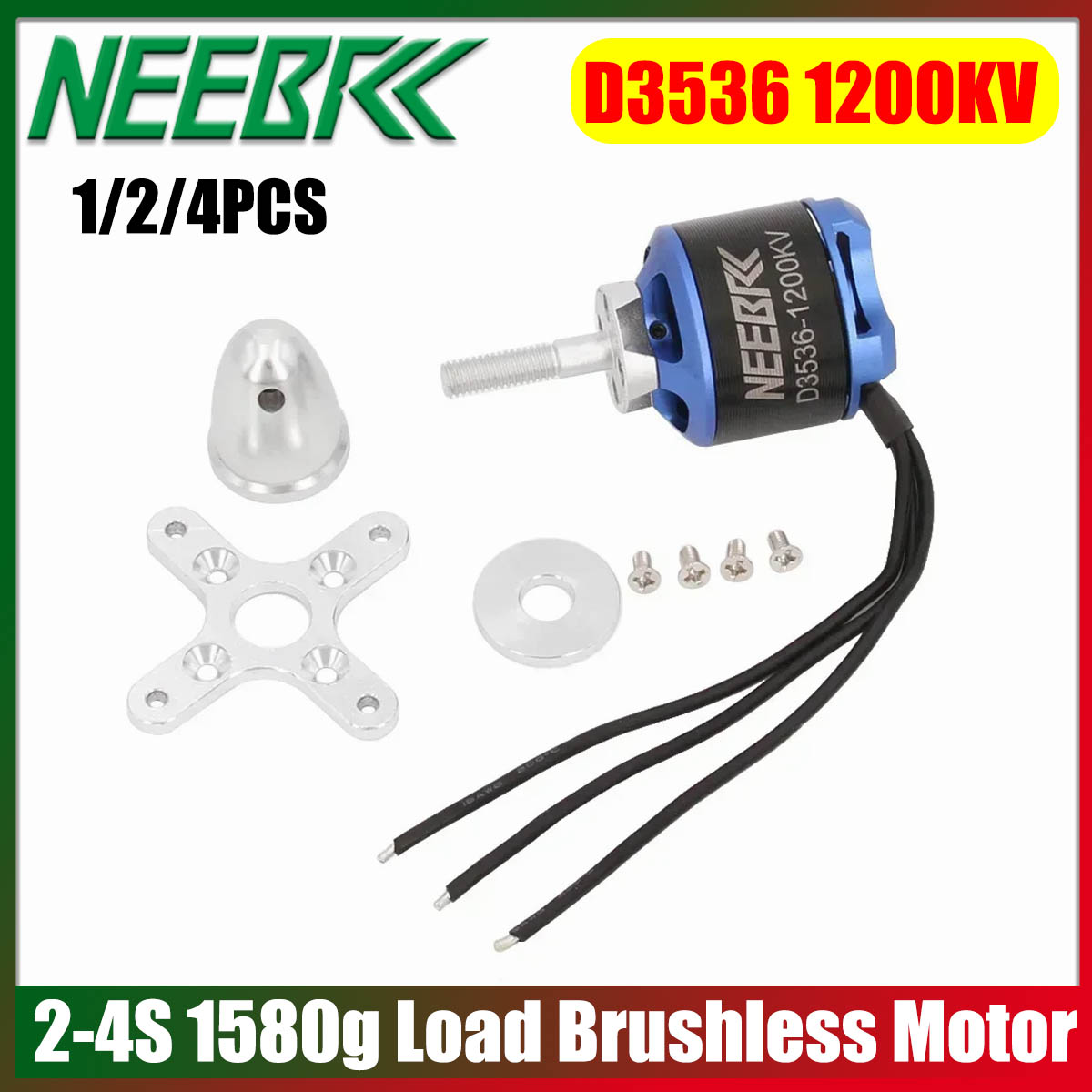 Drone Battery 4S - NEEBRC 1/2/4PCS 3536 1200KV 1580g Load