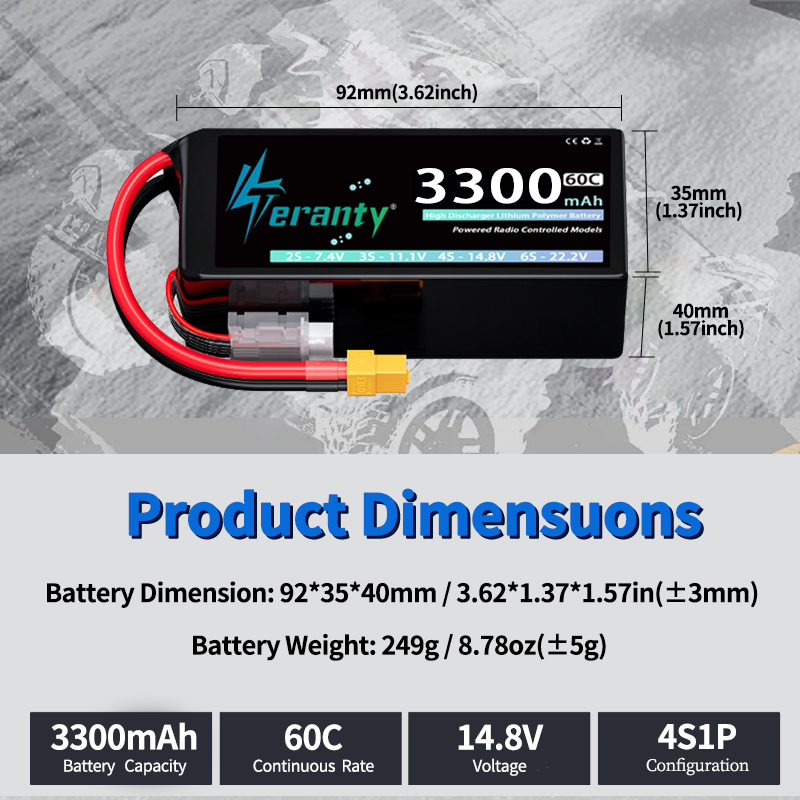 TERANTY 4S 3300mAh Lipo Batter - Drone Battery Lipo 评论和价格