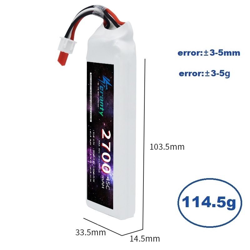 1/3PCS 2S 7.4V Lipo Battery 27 - Drone Battery Lipo 评论和价格