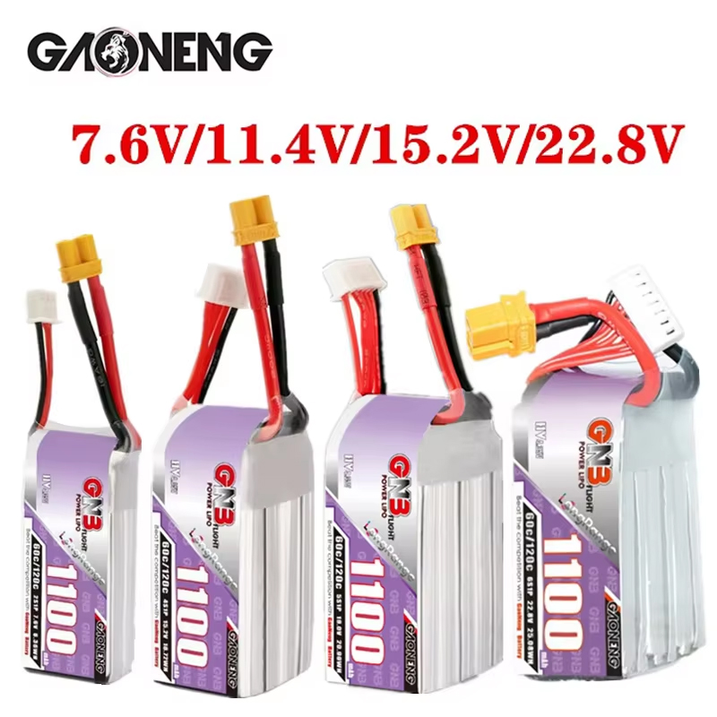 GNB 1100mAh 2S 3S 4S 6S 60C/12 - Drone Battery 6S 评论和价格
