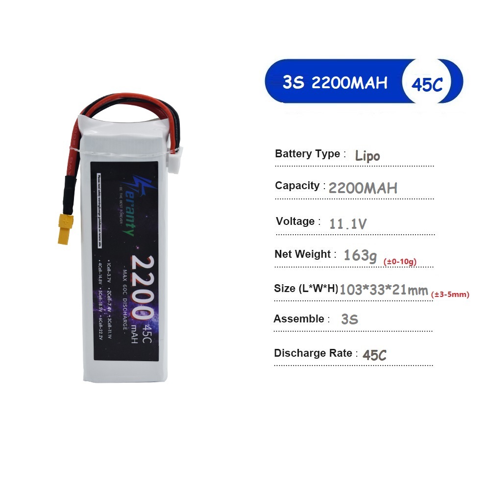 11.1V LiPo Battery 3S 1500mah  - Drone Battery Li-Ion 评论和价格