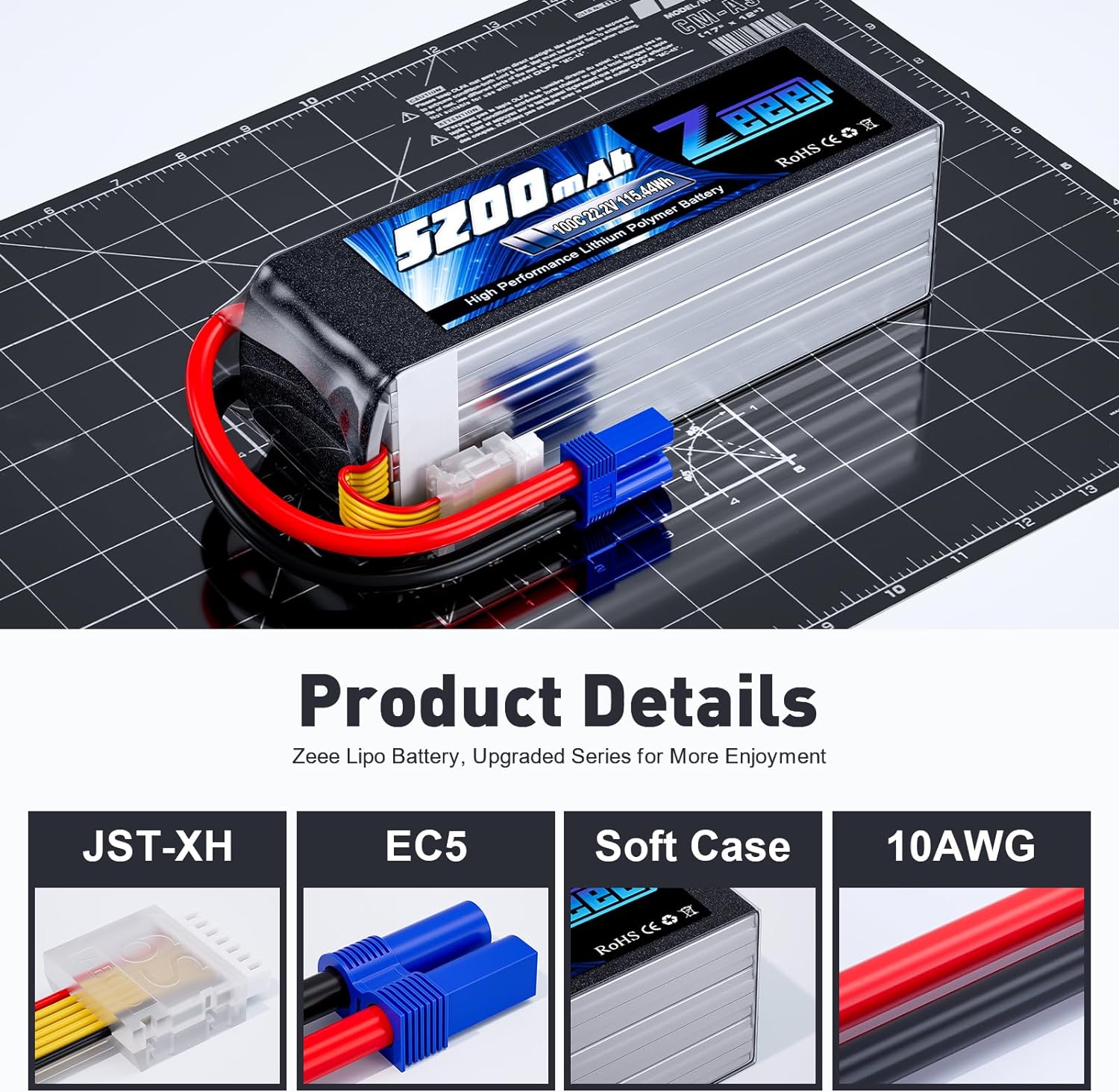 Zeee 6S 5200mAh Lipo Battery 2 - Drone Battery 6S 评论和价格